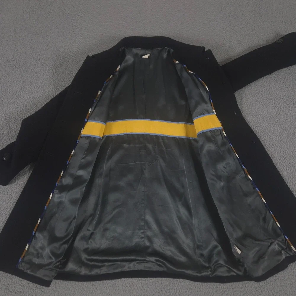 VINTAGE J.Crew Jacket Womens 12 Wool Blend A-Line Peter Pan Collar Coat Y2K - Picture 4 of 10